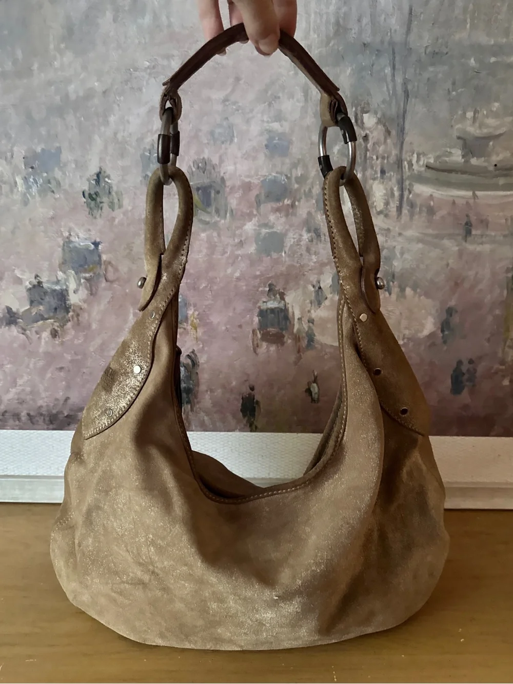 RUEHL 925 Soft Suede Hobo Shoulder Bag
